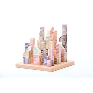 Montessori Bajo Manhattan Building Wooden Blocks